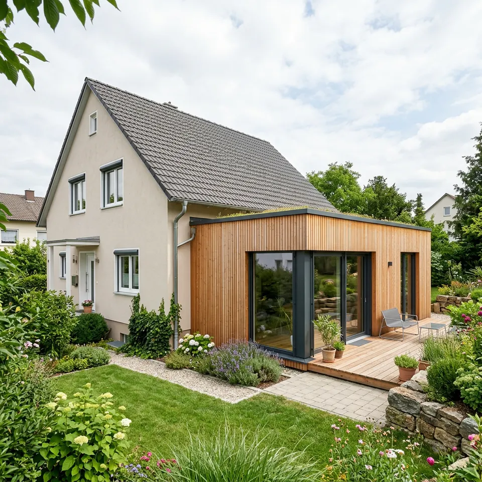 Storey addition to an existing house with a prefabricated timber floor and a modern facade – extending living space in the existing building 2026 Storey addition to an existing house with a prefabricated timber floor and a modern facade – extending living space in the existing building 2026